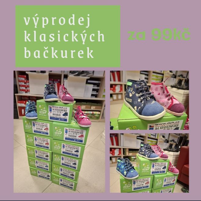 Výprodej českých bačkůrek DPK. Na e-shopu je nenajdete, v případě zájmu pošlete sz 😉